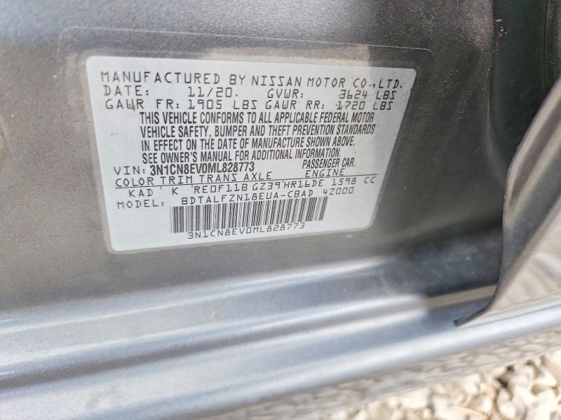 Aukcja sprzedaży 2021 Nissan Versa, vin: 3N1CN8EV0ML828773, numer aukcji: 55171706