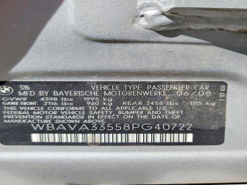 Продажа на аукционе авто 2008 Bmw 328, vin: WBAVA33558PG40722, номер лота: 52231556