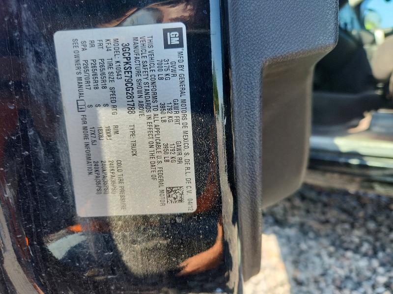 53073546 :رقم المزاد ، 3GCPKSE79CG281788 vin ، 2012 Chevrolet Silverado مزاد بيع