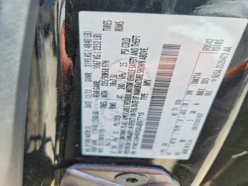 53256796 :رقم المزاد ، 1FMCU9H9XDUB97715 vin ، 2013 Ford Escape مزاد بيع