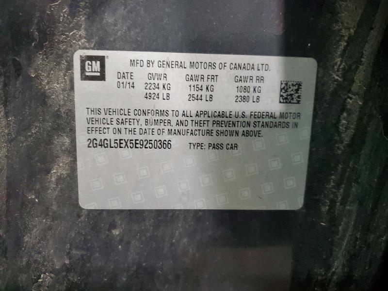 Aukcja sprzedaży 2014 Buick Regal, vin: 2G4GL5EX5E9250366, numer aukcji: 46777476