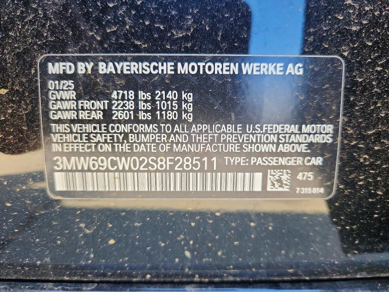 Продажа на аукционе авто 2025 Bmw 330i, vin: 3MW69CW02S8F28511, номер лота: 46330866