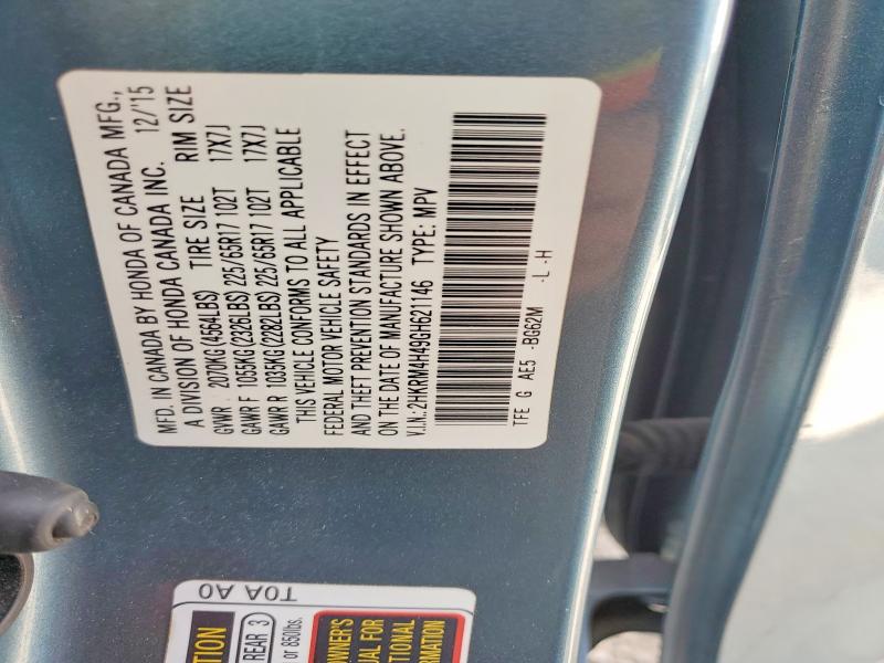 53522566 :رقم المزاد ، 2HKRM4H49GH621146 vin ، 2016 Honda Cr-v مزاد بيع
