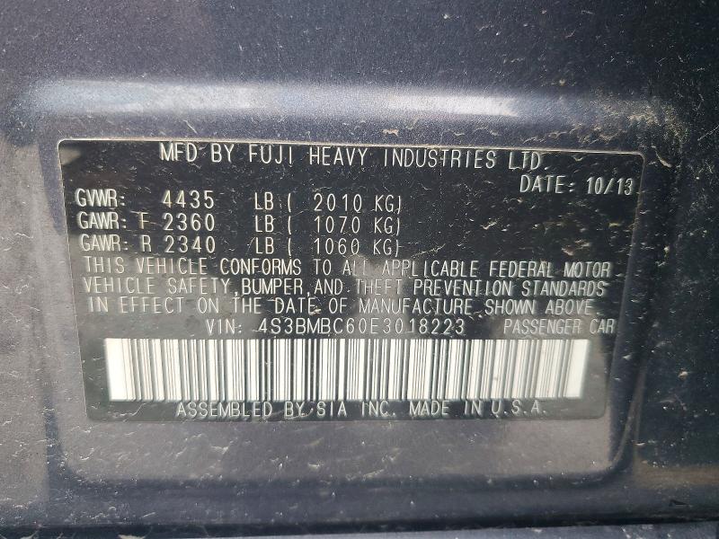 Продажа на аукционе авто 2014 Subaru Legacy, vin: 4S3BMBC60E3018223, номер лота: 52333736