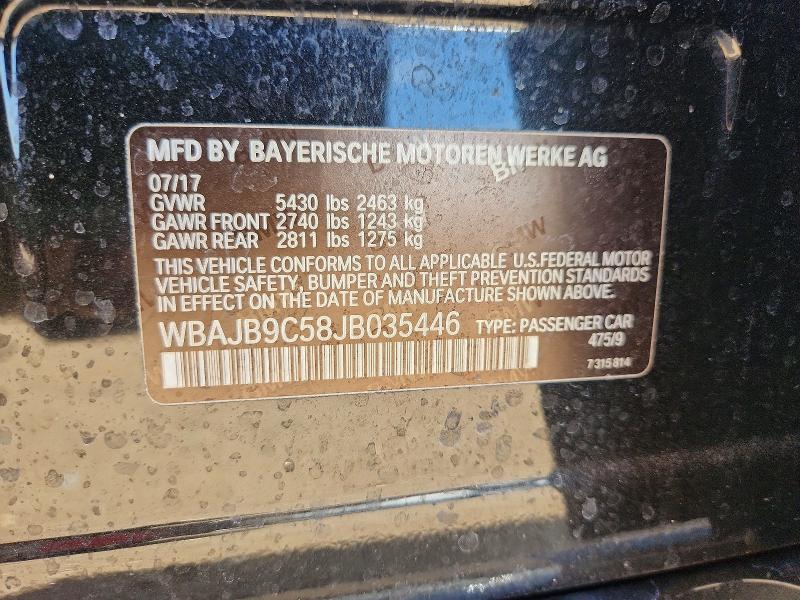 54143036 :رقم المزاد ، WBAJB9C58JB035446 vin ، 2018 Bmw M550xi مزاد بيع
