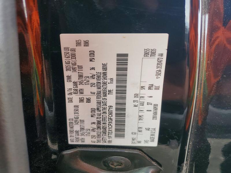 Aukcja sprzedaży 2016 Ford F150, vin: 1FTEX1CPXGFC60719, numer aukcji: 55042326