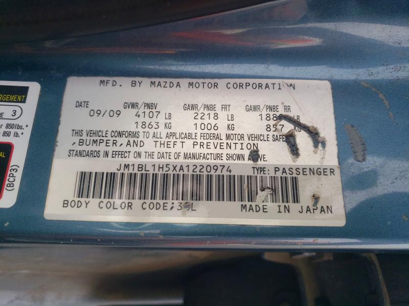 Aukcja sprzedaży 2010 Mazda 3, vin: JM1BL1H5XA1220974, numer aukcji: 52294266