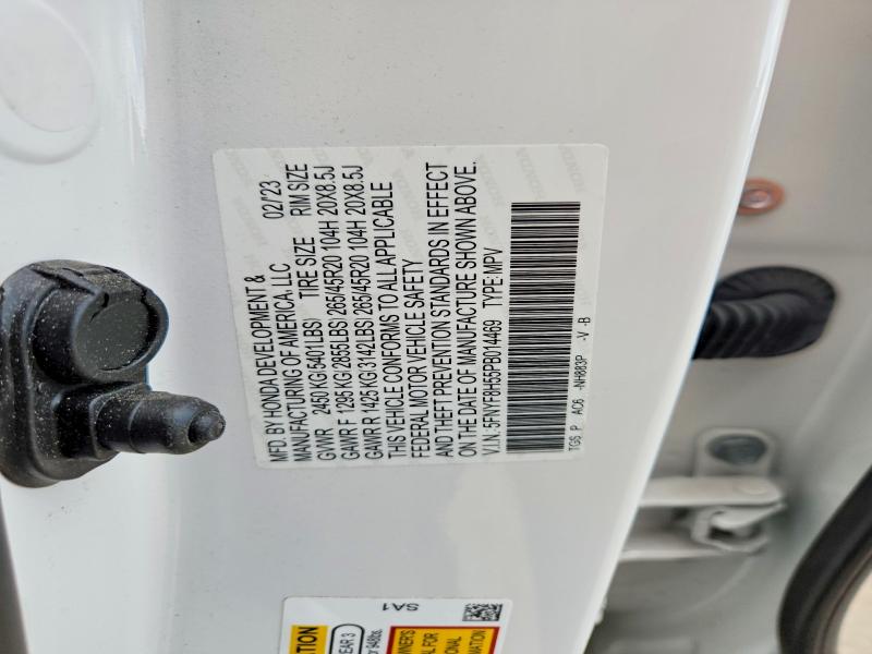 2023 Honda Passport მანქანა იყიდება აუქციონზე, vin: 5FNYF8H55PB014469, აუქციონის ნომერი: 53844856