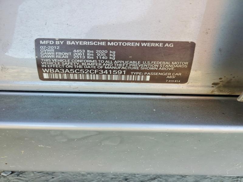 2012 Bmw 328 მანქანა იყიდება აუქციონზე, vin: WBA3A5C52CF341591, აუქციონის ნომერი: 54316486