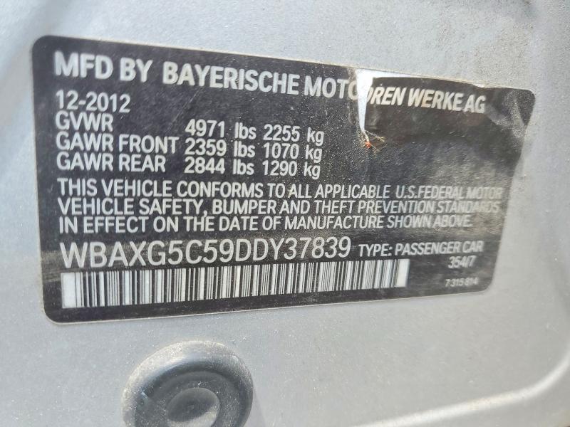 Продаж на аукціоні авто 2013 Bmw 528, vin: WBAXG5C59DDY37839, номер лоту: 53378206