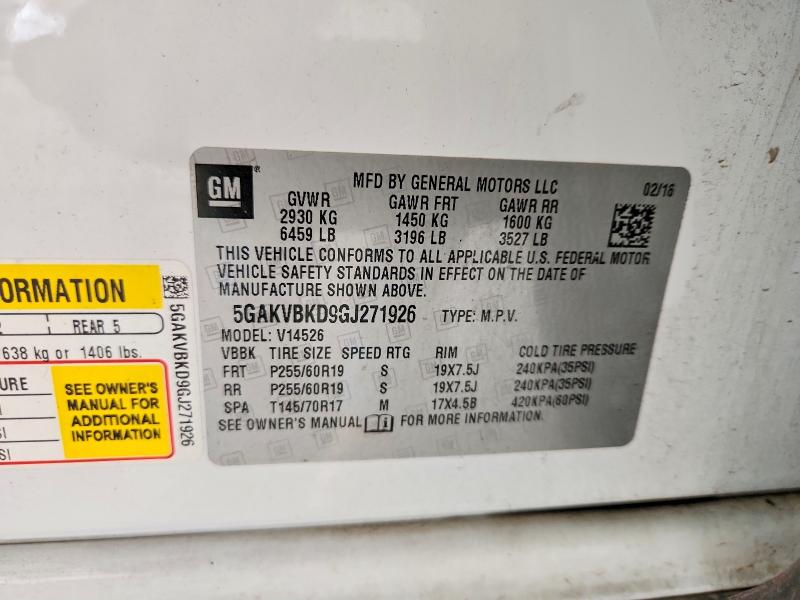 Продажа на аукционе авто 2016 Buick Enclave, vin: 5GAKVBKD9GJ271926, номер лота: 54537016