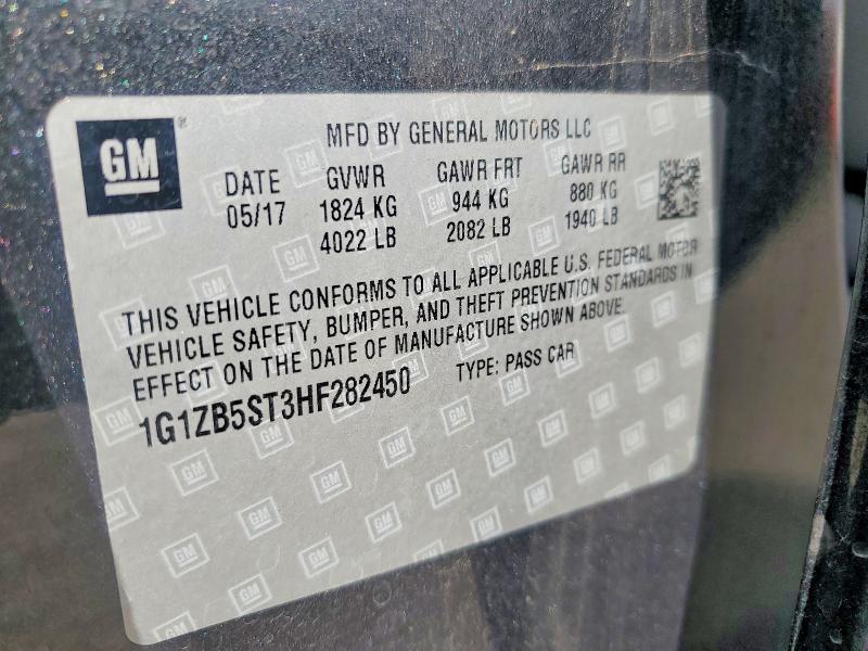 Продаж на аукціоні авто 2017 Chevrolet Malibu, vin: 1G1ZB5ST3HF282450, номер лоту: 52209956