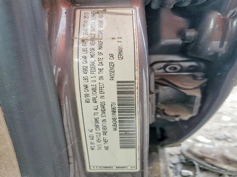 Продаж на аукціоні авто 1999 Audi A6, vin: WAUBA24B1XN096731, номер лоту: 54820026