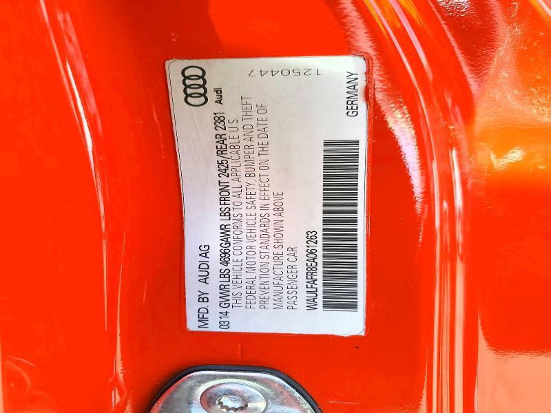 55403636 :رقم المزاد ، WAULFAFR8EA061263 vin ، 2014 Audi A5 مزاد بيع