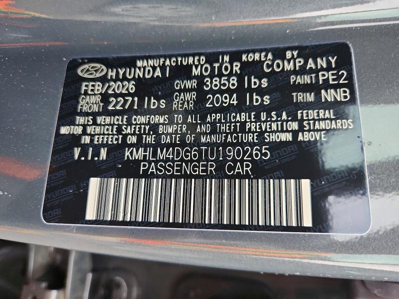 Aukcja sprzedaży 2026 Hyundai Elantra, vin: KMHLM4DG6TU190265, numer aukcji: 52066176