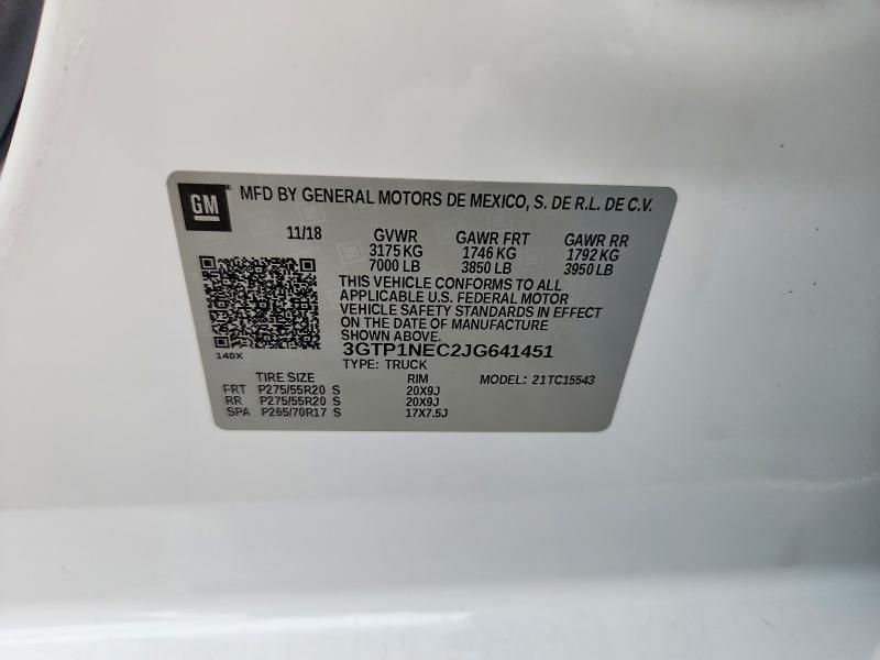 Продажа на аукционе авто 2018 Gmc Sierra, vin: 3GTP1NEC2JG641451, номер лота: 54108566