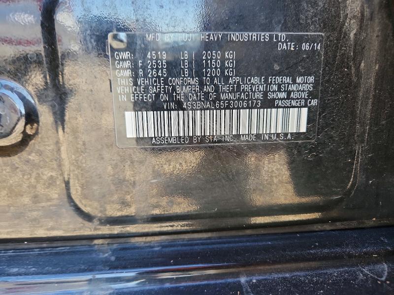 Aukcja sprzedaży 2015 Subaru Legacy, vin: 4S3BNAL65F3006173, numer aukcji: 54820836