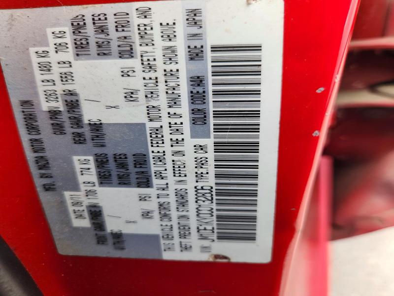 53979806 :رقم المزاد ، JM1DE1KY0C0132806 vin ، 2012 Mazda Mazda2 مزاد بيع