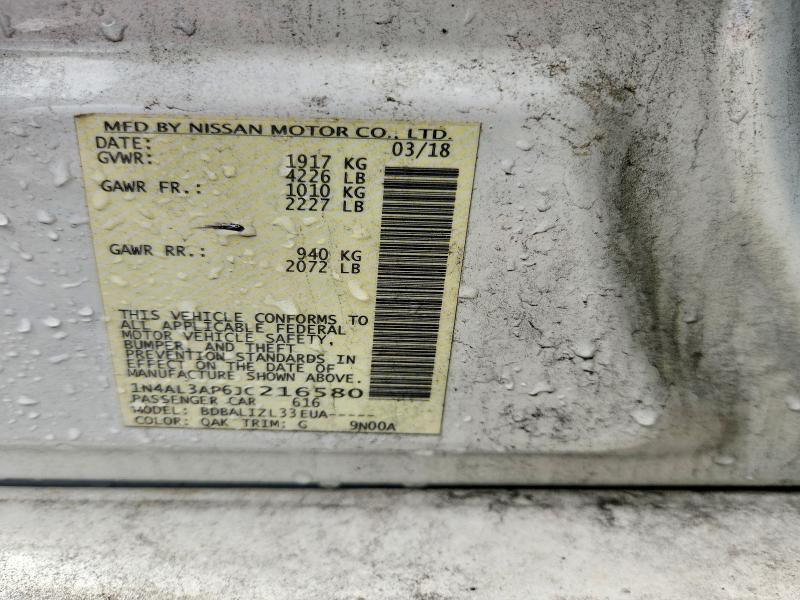 54673456 :رقم المزاد ، 1N4AL3AP6JC216580 vin ، 2018 Nissan Altima مزاد بيع