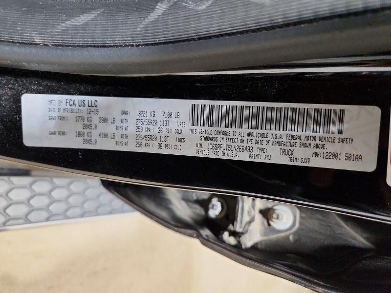 55568026 :رقم المزاد ، 1C6SRFJT5LN266493 vin ، 2020 Ram 1500 مزاد بيع
