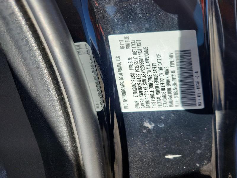 Aukcja sprzedaży 2017 Honda Odyssey, vin: 5FNRL5H60HB012148, numer aukcji: 53312106