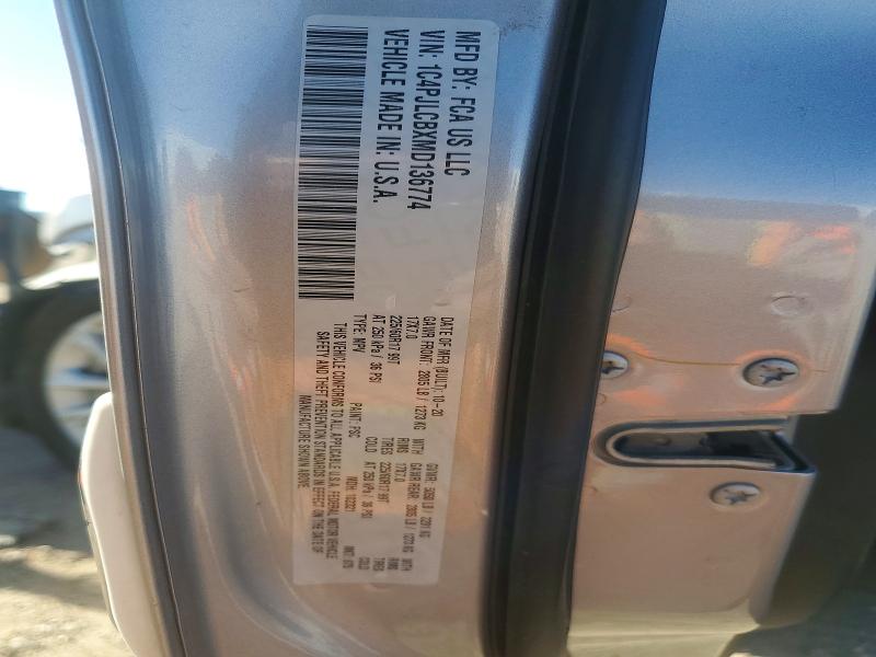 Aukcja sprzedaży 2021 Jeep Cherokee, vin: 1C4PJLCBXMD136774, numer aukcji: 52739686