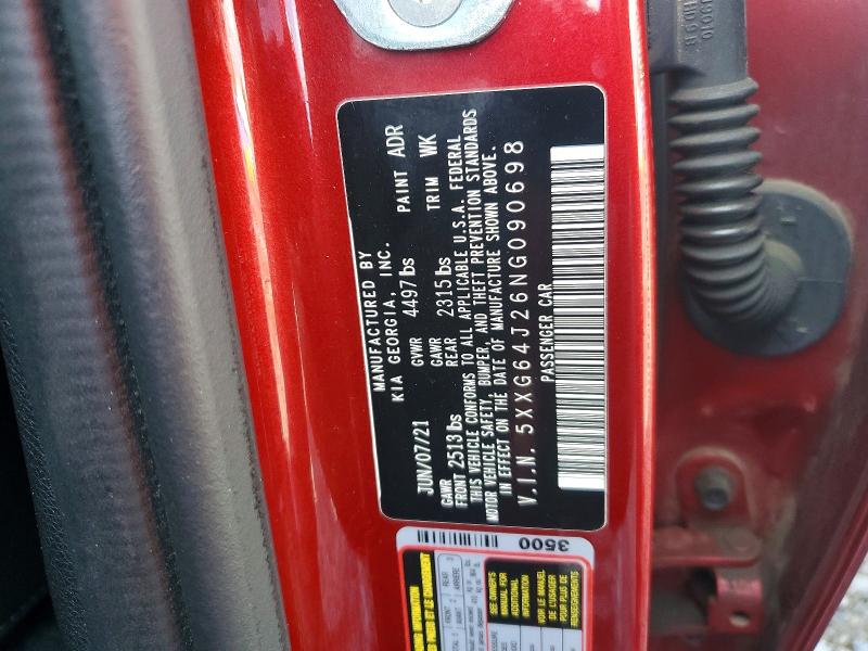 Aukcja sprzedaży 2022 Kia K5, vin: 5XXG64J26NG090698, numer aukcji: 52726926