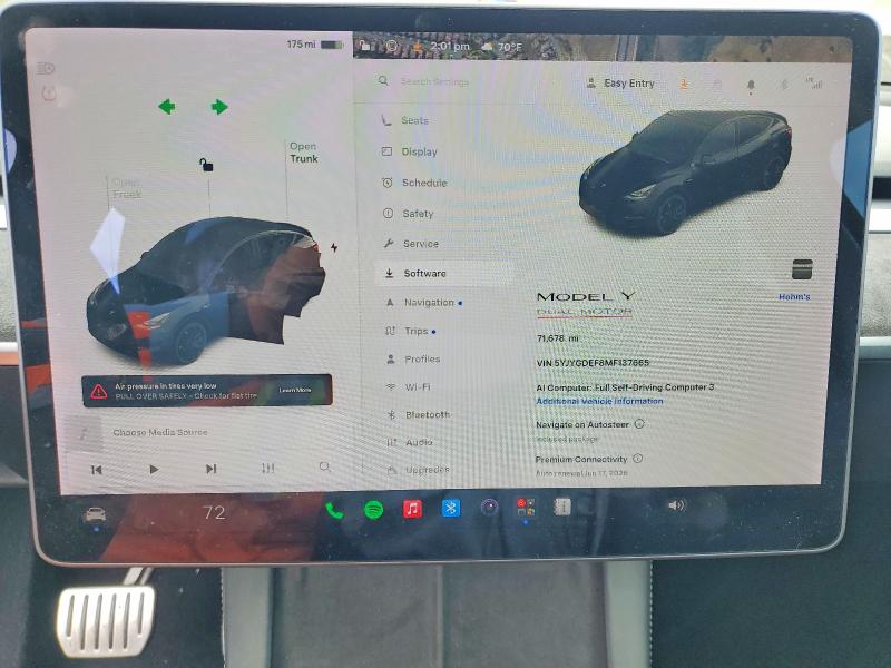 53315446 :رقم المزاد ، 5YJYGDEF8MF137665 vin ، 2021 Tesla Model Y مزاد بيع
