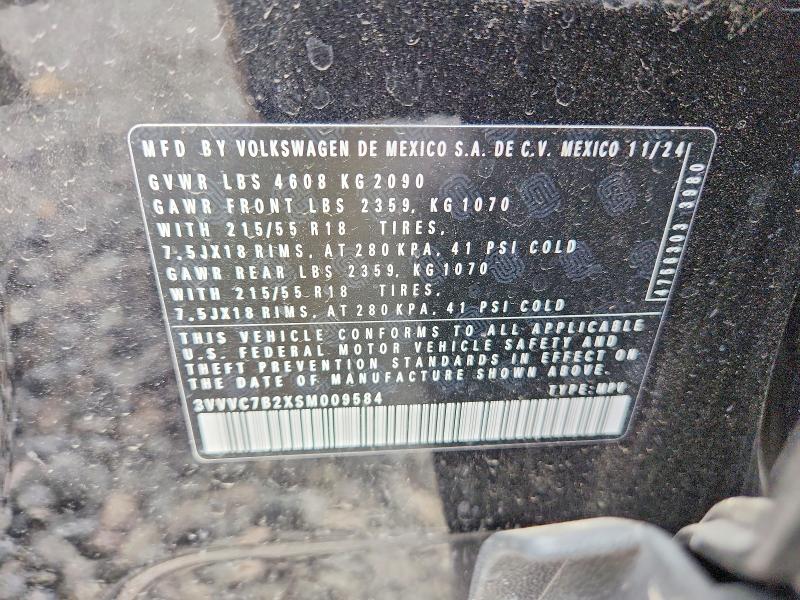 Продажа на аукционе авто 2025 Volkswagen Taos, vin: 3VVVC7B2XSM009584, номер лота: 54795566