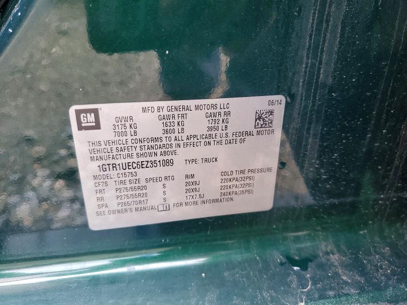 Aukcja sprzedaży 2014 Gmc Sierra, vin: 1GTR1UEC6EZ351089, numer aukcji: 53633176