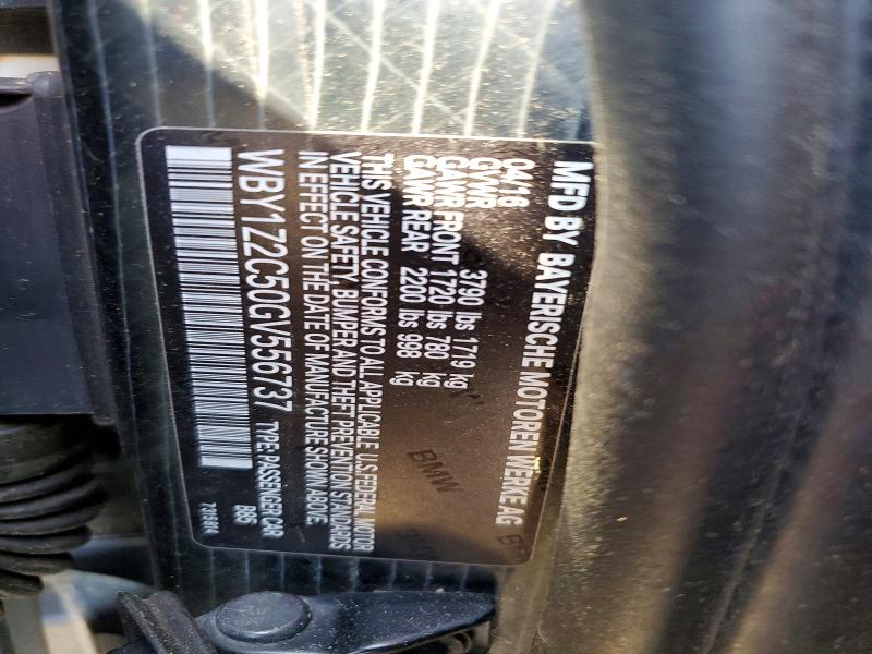 53199456 :رقم المزاد ، WBY1Z2C50GV556737 vin ، 2016 Bmw I3 مزاد بيع