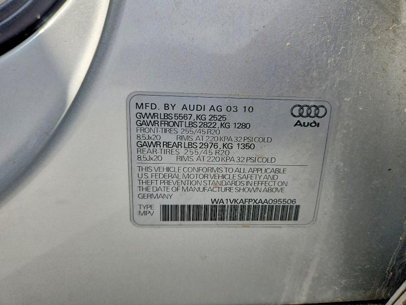 Продажа на аукционе авто 2010 Audi Q5, vin: WA1VKAFPXAA095506, номер лота: 54251156
