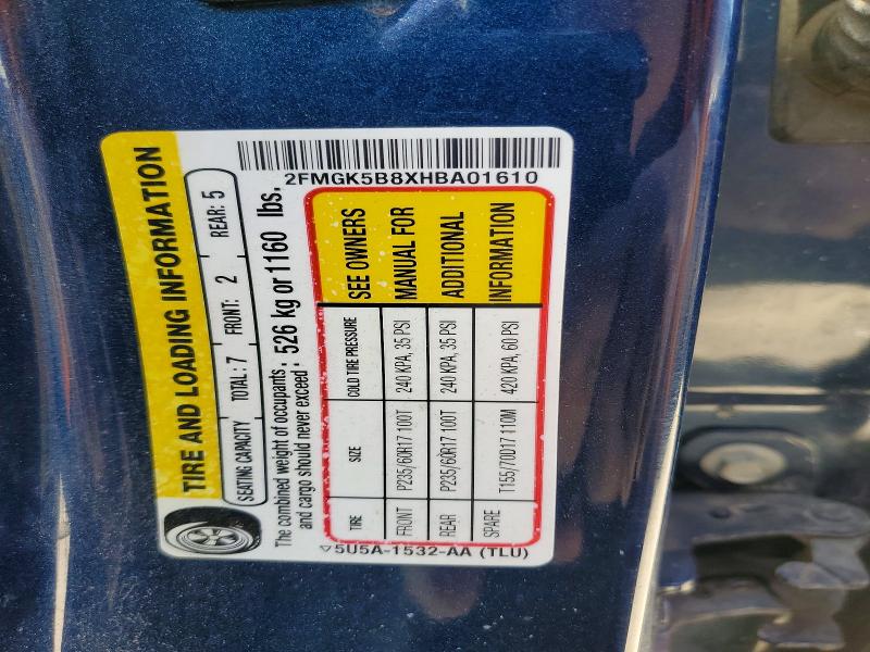 Продаж на аукціоні авто 2017 Ford Flex, vin: 2FMGK5B8XHBA01610, номер лоту: 55174596