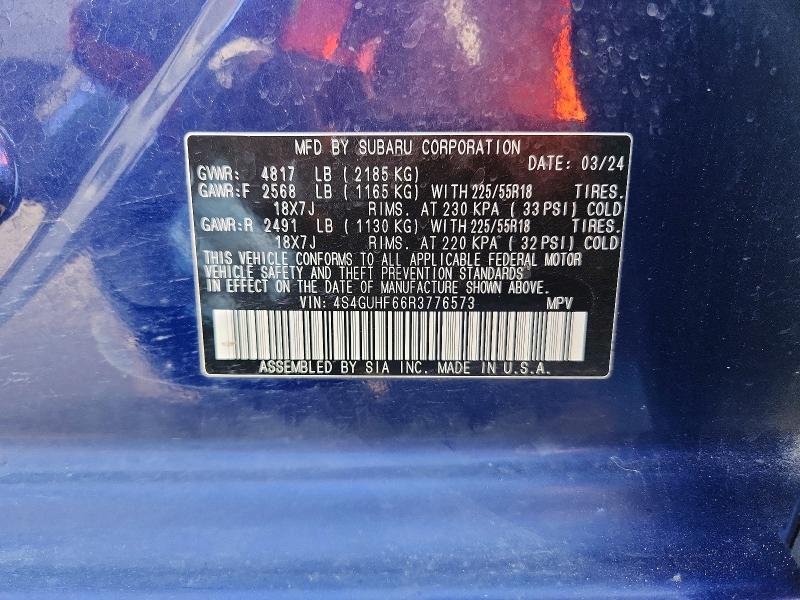 Продаж на аукціоні авто 2024 Subaru Crosstrek, vin: 4S4GUHF66R3776573, номер лоту: 53119746