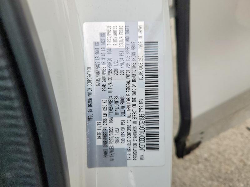 Aukcja sprzedaży 2020 Mazda Cx-9, vin: JM3TCBDYXL0409196, numer aukcji: 53595516