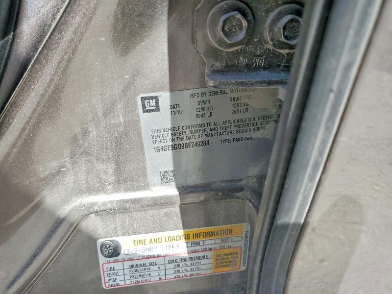 2011 Buick Lacrosse მანქანა იყიდება აუქციონზე, vin: 1G4GE5GD9BF249284, აუქციონის ნომერი: 53633616