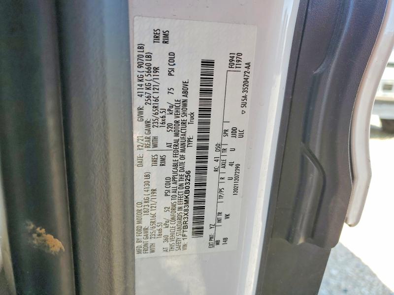 Продажа на аукционе авто 2021 Ford Transit, vin: 1FTBR3X83MKB03256, номер лота: 55123196