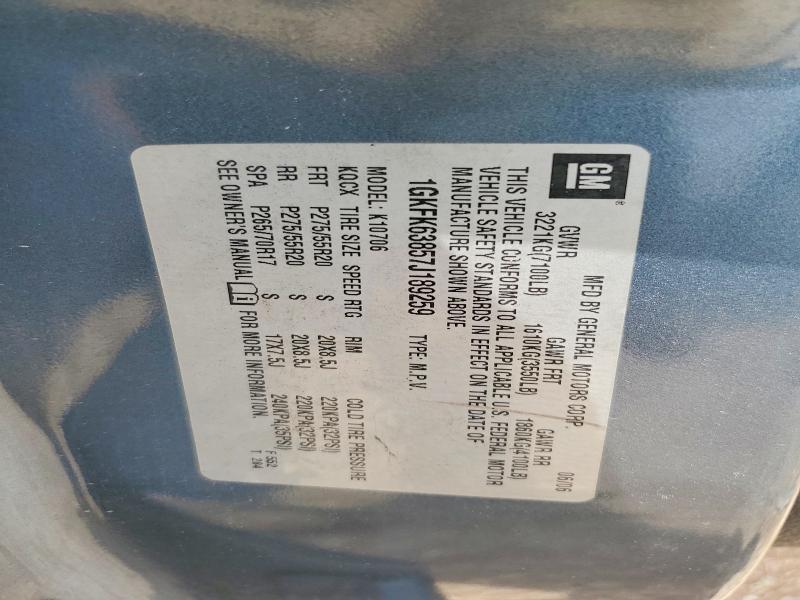 53530056 :رقم المزاد ، 1GKFK63857J189259 vin ، 2007 Gmc Yukon مزاد بيع