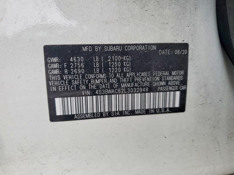 Продаж на аукціоні авто 2020 Subaru Legacy, vin: 4S3BWAC62L3032948, номер лоту: 53561156