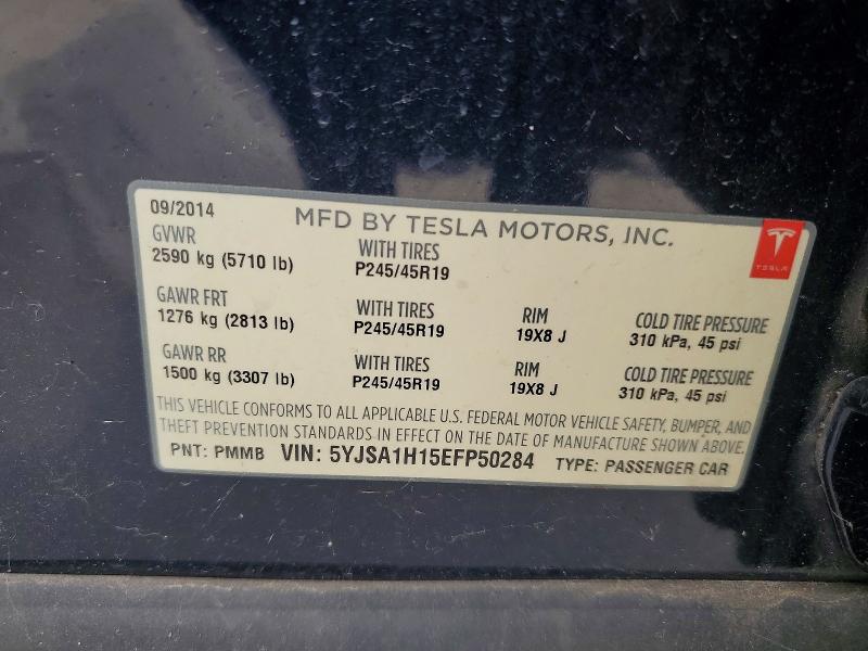 Продажа на аукционе авто 2014 Tesla Model S, vin: 5YJSA1H15EFP50284, номер лота: 54201356