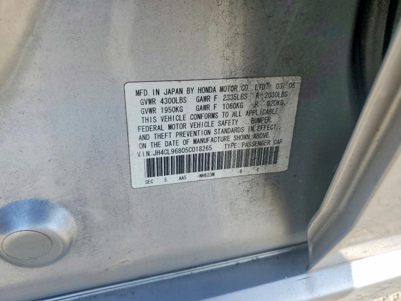 Продажа на аукционе авто 2005 Acura Tsx, vin: JH4CL96805C018265, номер лота: 54102926