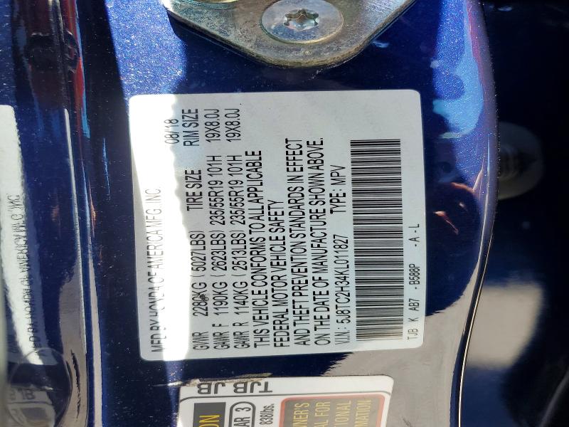 Продажа на аукционе авто 2019 Acura Rdx, vin: 5J8TC2H34KL011827, номер лота: 54132996