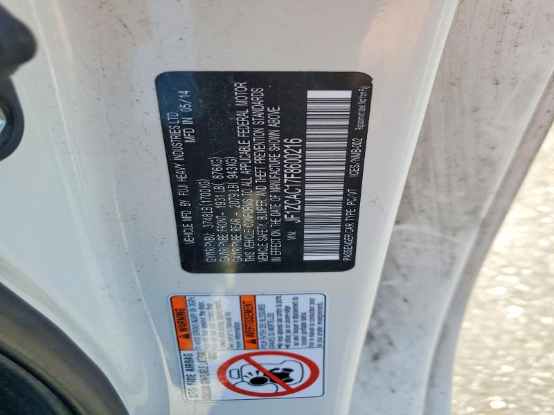 52959916 :رقم المزاد ، JF1ZCAC17F8600216 vin ، 2015 Subaru Brz مزاد بيع