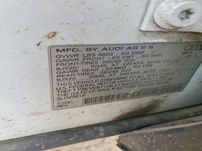 Aukcja sprzedaży 2017 Audi Q7, vin: WA1LAAF7XHD034787, numer aukcji: 55322706