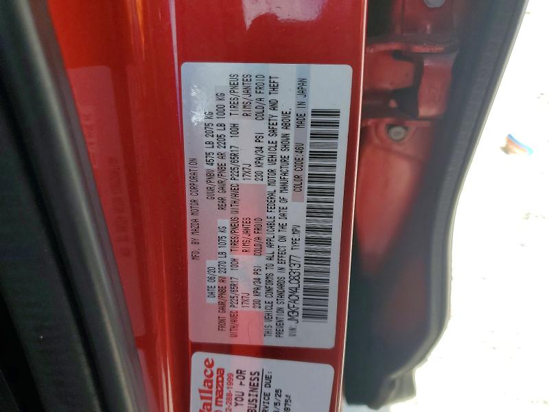 Продажа на аукционе авто 2020 Mazda Cx-5, vin: JM3KFACM4L0831377, номер лота: 53706106