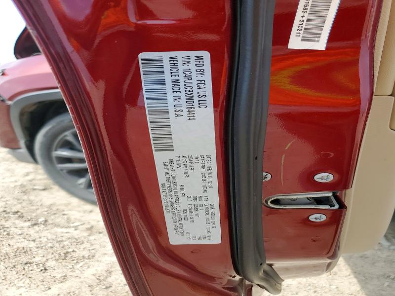 52617196 :رقم المزاد ، 1C4PJLCBXMD164414 vin ، 2021 Jeep Cherokee مزاد بيع