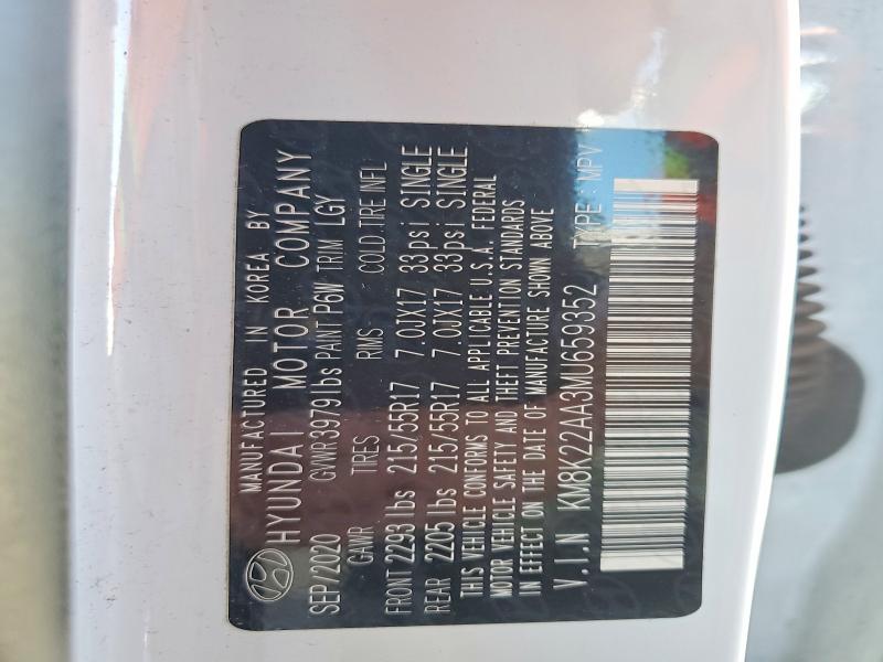 2021 Hyundai Kona მანქანა იყიდება აუქციონზე, vin: KM8K22AA3MU659352, აუქციონის ნომერი: 53619326