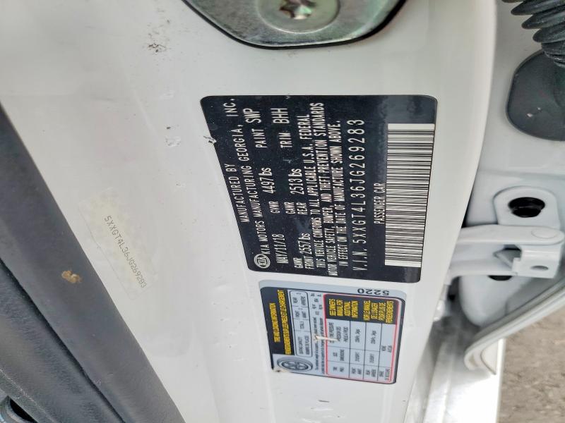 53100536 :رقم المزاد ، 5XXGT4L36JG269283 vin ، 2018 Kia Optima مزاد بيع