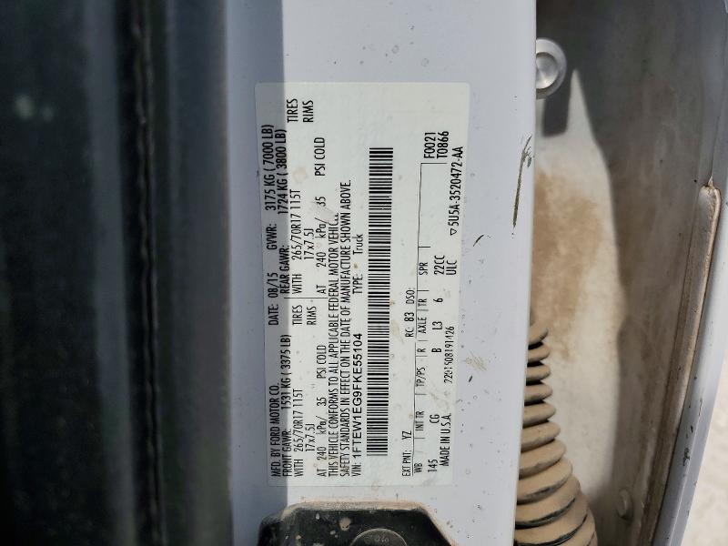 53314196 :رقم المزاد ، 1FTEW1EG9FKE55104 vin ، 2015 Ford F150 مزاد بيع