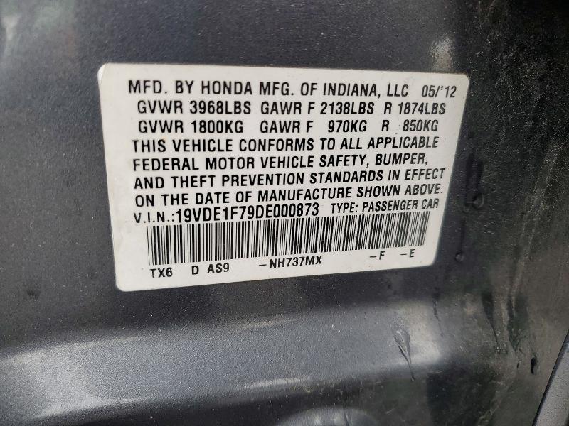 52691486 :رقم المزاد ، 19VDE1F79DE000873 vin ، 2013 Acura Ilx مزاد بيع